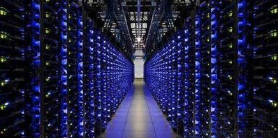 A visual representation of a mining farm, emphasizing the scale and infrastructure involved.